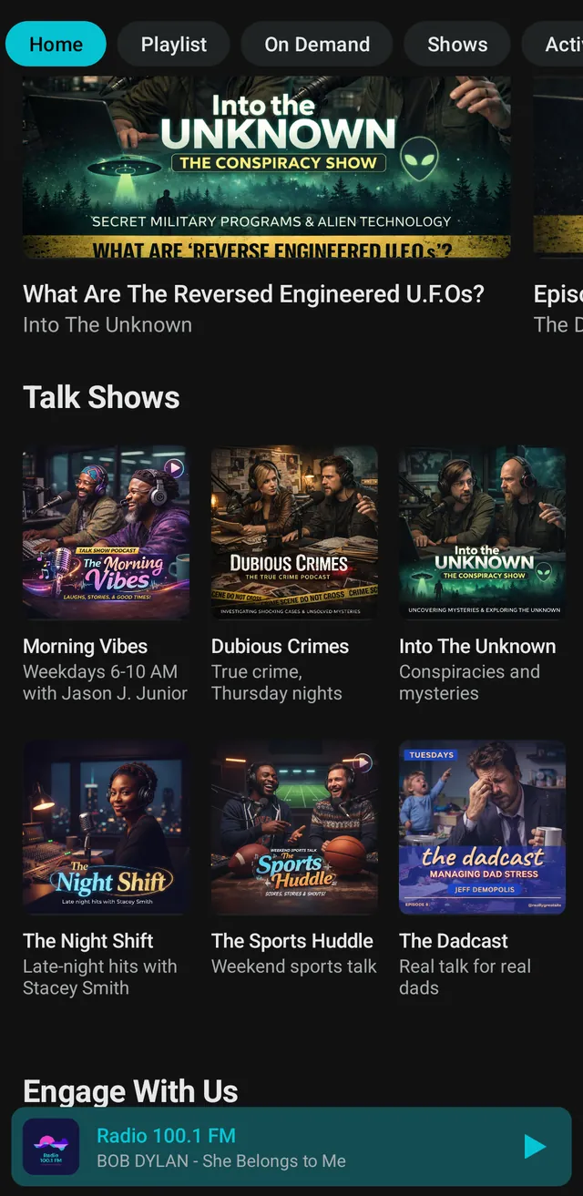 Radio 100.1 FM: Latest episodes and talk shows